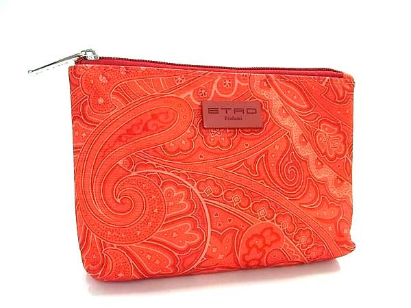 ■美品■ ETRO エトロ キャンバス ペイズリー柄 ポーチ マルチケース 小物入れ メイクポーチ レディース ..