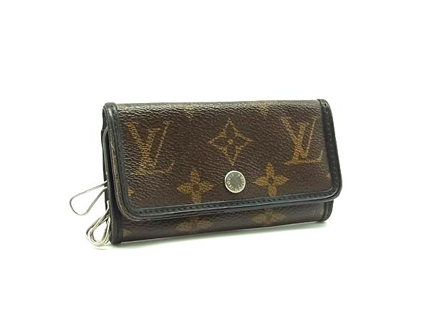 LOUIS VUITTON ルイヴィトン M60165 モノグラムマカサー ミュルティクレ6 6連 キーケース 鍵入れ ブラ..