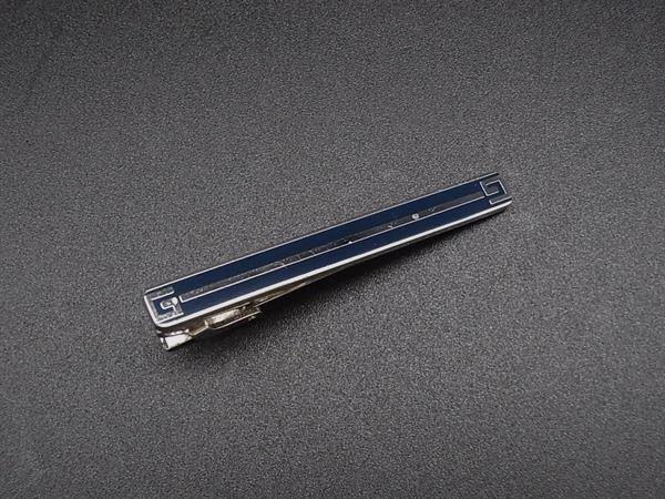 ■美品■ GIVENCHY ジバンシィ ネクタイピン タイクリップ アクセサリー ビジネス 紳士 メンズ シルバー..