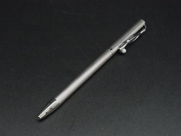 ■美品■ MIKIMOTO ミキモト 本真珠 アコヤ真珠 パール 約3mm ツイスト式 ボールペン 筆記用具 ステーショナリー シルバー系 DK5535