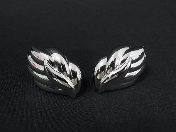 ■美品■ MONET モネ クリップ式 イヤリング アクセサリー レディース シルバー系 DK7469