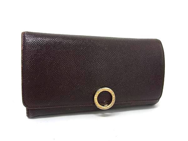 B, C, D, G, J, L, S, T, Z - BVLGARI ブルガリブルガリ レザー 二つ折り 長財布 ウォレット 小銭入れ 札入れ カード入れ レディース ブラウン系 DN2187