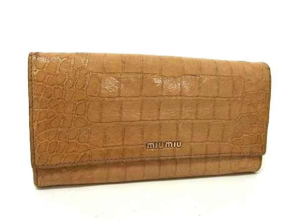 miumiu ミュウミュウ クロコダイル型�