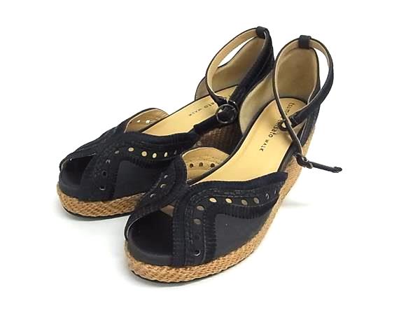 ■美品■ TSUMORI CHISATO ツモリチサト スエード ヒール パンプス 表記サイズ 23 靴 シューズ ネイビー系×ベージュ系 DN2530