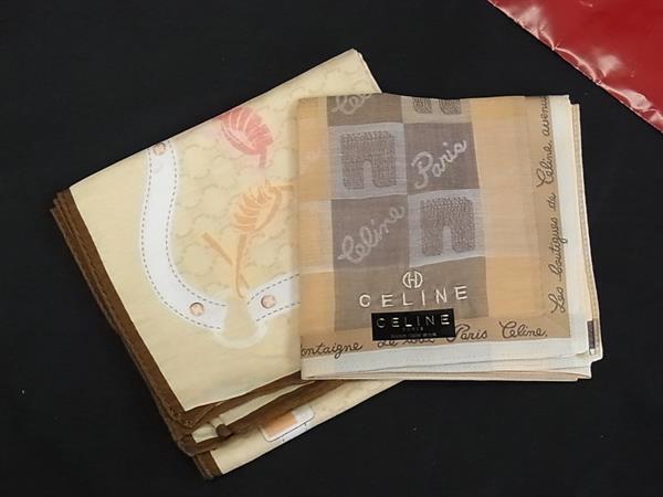 ■極美品■ CELINE セリーヌ ハンカチ ハンカチーフ レディース 2点セット まとめ売り DG5806