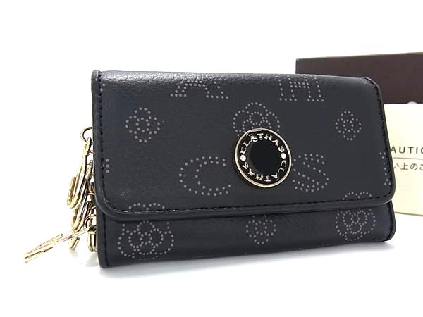 ■新品■未使用■ CLATHAS クレイサス レザー 5連 キーケース 鍵入れ レディース メンズ ブラック系 DI2898