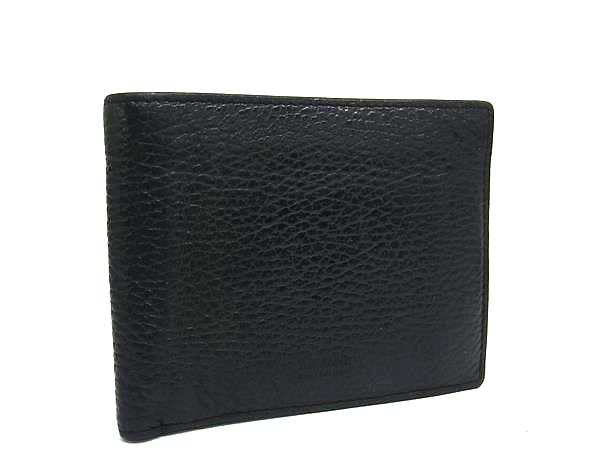 ARMANI COLLEZIONI アルマーニ コレッツィオーニ レザー 二つ折り 財布 ウォレット 札入れ 小銭入れ カード入れ ブラック系 DJ9993