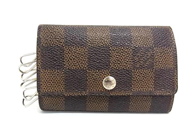 LOUIS VUITTON ルイヴィトン N62630 ダミエ ミュルティクレ6 6連 キーケース 鍵入れ レディース メンズ ブラウン系 DK1040