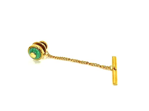 ■美品■ dunhill ダンヒル タイタック ネクタイピン アクセサリー ビジネス 紳士 メンズ ゴールド系 DK7474