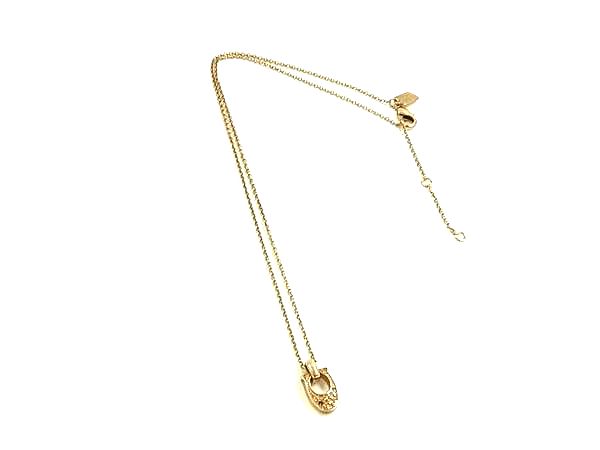 COACH コーチ シグネチャー ラインストーン ネックレス ペンダント アクセサリー レディース ピンクゴールド系 DK8537