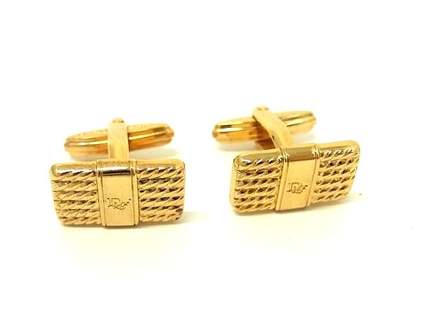 ChristianDior ディオール ヴィンテージ カフスボタン カフリンクス アクセサリー 紳士 ビジネス メンズ ゴールド系 DN3144