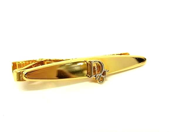 DIOR ディオール タイクリップ ネクタイピン アクセサリー ビジネス 紳士 メンズ ゴールド系×シルバー系 DN3151
