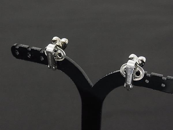 NINA RICCI ニナリッチ ラインストーン ハート クリップ式 イヤリング アクセサリー レディース シルバー系 DN3281 2