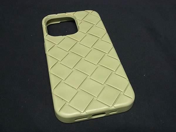 ■極美品■ BOTTEGA VENETA ボッテガヴェネタ ラバー iPhone13 Pro対応 アイフォンケース スマホケース グリーン系 AU9923