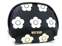 マリークワント ■極美品■ MARY QUANT マリークヮント PVC メイクポーチ マルチケース 小物入れ レディース ブラック系×ホワイト系 DD3082