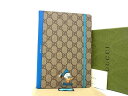 ■新品■未使用■ GUCCI グッチ ディズニー コラボ ドナルドダック GG柄 GGスプリーム PVC ノートブック 手帳 ブラウン系 FM2888