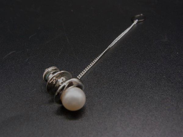 樂天商城 - ■美品■ MIKIMOTO ミキモト SV925 本真珠 パール約7mm ネクタイピン ブローチ アクセサリー シルバー系 DJ9087