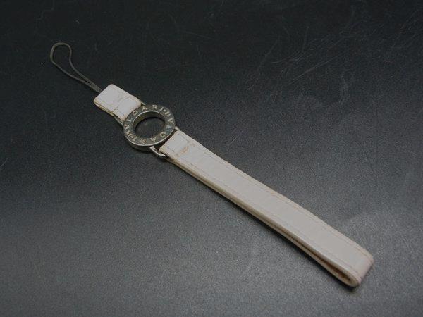 BVLGARI ブルガリブルガリ レザー ストラップ バッグチャーム レディース ピンク系 DJ9147