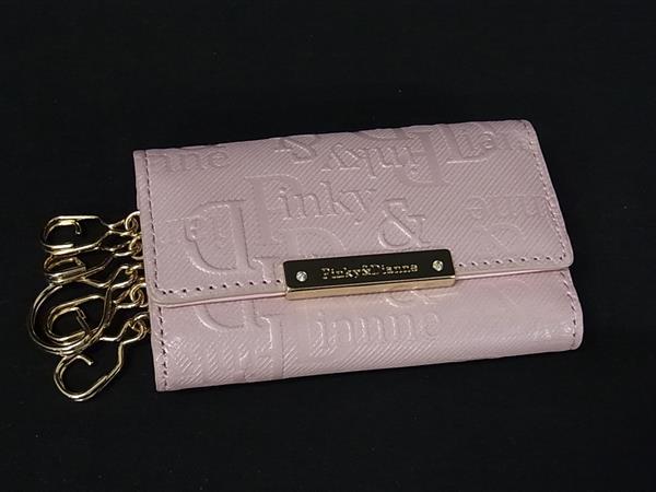 ■美品■ PINKY & DIANNE ピンキーアンドダイアン レザー 5連 キーケース 鍵入れ レディース ピンク系 DK4620