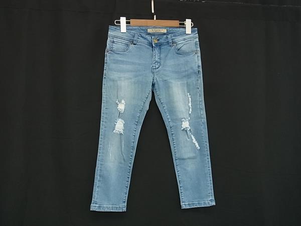 ■美品■ BURBERRY BRIT バーバリーブリット コットン 等 デニム パンツ ズボン ボトムス 洋服 ライトブルー系 FS0465