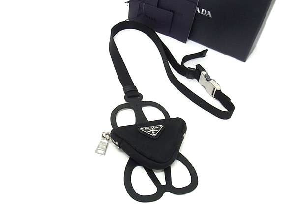 ■新品同様■ PRADA プラダ 1ZT054 テスートナイロン×ラバー スマートフォンケース クロスボディ ショルダー ブラック系 FV3669