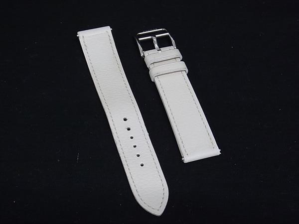 ■美品■ HERMES エルメス レザー シルバー金具 時計ベルト ウォッチベルト ウォッチバンド 替えベルト アイボリー系 DB2984