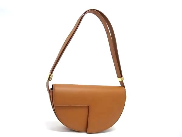 乐天商城 - ■美品■ PATOU パトゥ レザー ショルダーバッグ クロスボディ 斜め掛けかばん レディース ブラウン系 FU5524