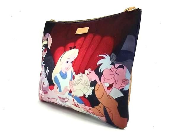 ■新品■未使用■ Samantha Thavasa サマンサタバサ ディズニー コラボ アリス キャンバス 2WAY クラッチ ショルダー レッド系 AV7055
