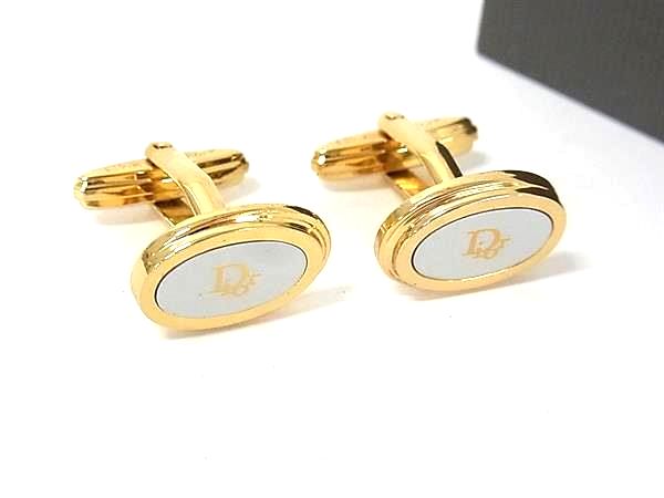 ChristianDior クリスチャンディオール カフスボタン カフリンクス アクセサリー 紳士 メンズ ゴールド系×シルバー系 DN3729