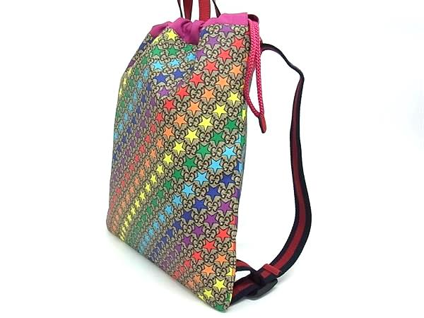 ■新品■未使用■ GUCCI グッチ 550775 GGスプリーム チルドレンズ PVC 巾着型 リュックサック バックパック マルチカラー FK1214