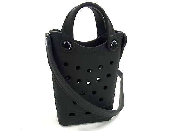 樂天商城 - ■新品■未使用■ BALENCIAGA バレンシアガ クロックスコラボ ラバー 2WAY クロスボディ トートバッグ ショルダー ブラック系 FN5831