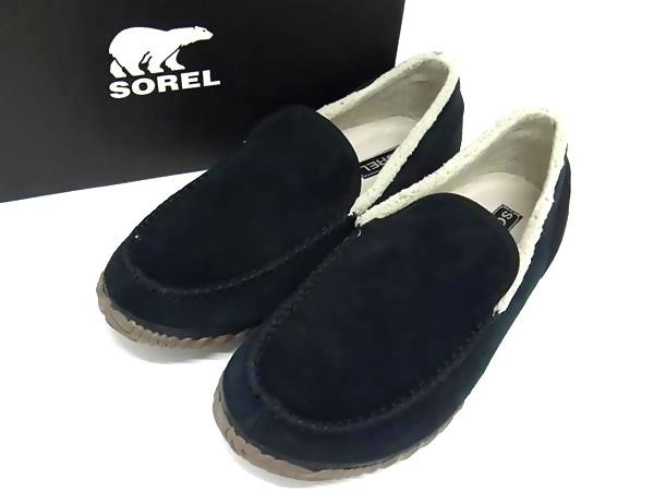 SOREL ソレル スエード ローファー 表記サイズ28 約28cm 靴 シューズ メンズ ネイビー系×グレージュ系 ..