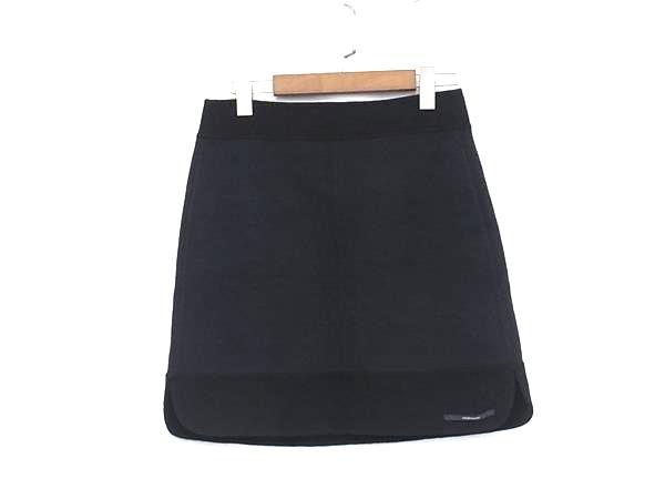 ■美品■ Max Mara マックスマーラ ウール スカート ボトムス サイズ 36 洋服 レディース ネイビー系×ブラック系 DK7598