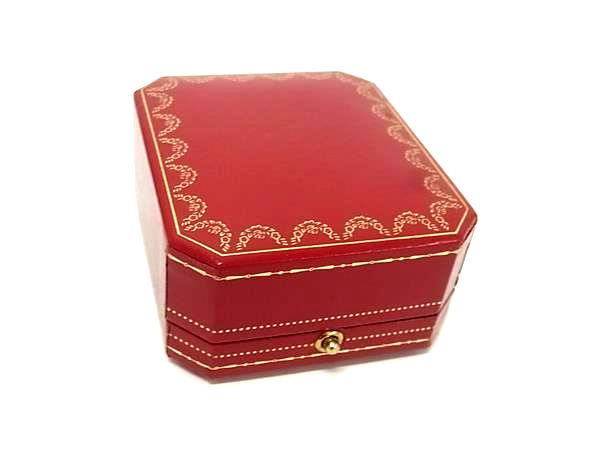 ■美品■ Cartier カルティエ レザー ピアス用 ジュエリーケース アクセサリーケース 小物入れ レディース レッド系 DK9852