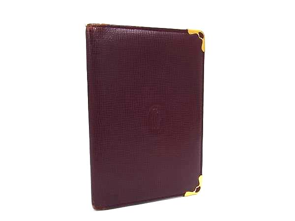 カルティエ 名刺入れ（メンズ） Cartier カルティエ マストライン レザー カードケース カード入れ 名刺入れ レディース メンズ ボルドー系 DK9981