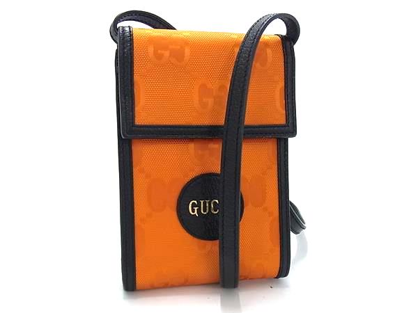 GUCCI - ■新品同様■ GUCCI グッチ 625599 オフ ザ グリッド GG柄 ナイロンキャンバス スマホケース ショルダーバッグ オレンジ系 FM4444