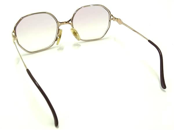 ■美品■ ChristianDior クリスチャンディオール 53□17 度入り サングラス メガネ 眼鏡 レディース ゴールド系 DK0810