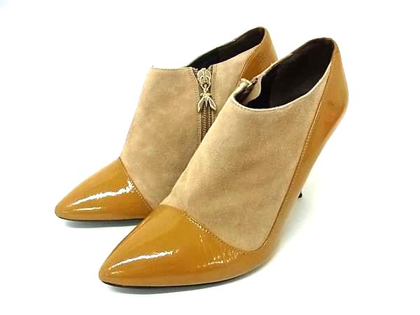 Patrizia Pepe パトリッツァ・ペペ パテントレザー×スエード ヒール パンプス 表記サイズ36 (約23cm) 靴 シューズ ブラウン系 DL1358