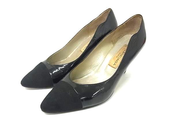 其它 - BALENCIAGA バレンシアガ パテントレザー ヒール パンプス 表記サイズ 37(約24.5cm) 靴 シューズ レディース ブラック系 DL1371