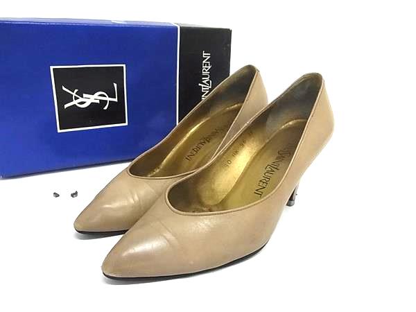 Rakuten - YVESSAINTLAURENT イヴサンローラン レザー ヒール パンプス 表記サイズ36 (約23cm) 靴 シューズ レディース ベージュ系 DN2631