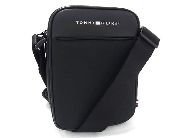 ■新品■未使用■ TOMMY HILFIGER トミーヒルフィガー レザー ショルダーバッグ クロスボディレ ディース ブラック系 FN8626