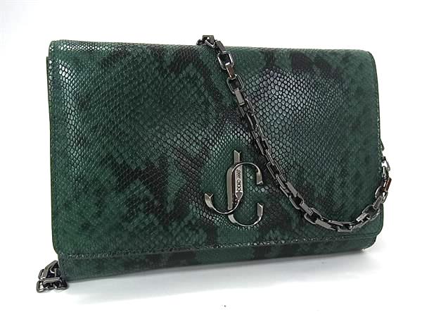 美品 JIMMY CHOO ジミーチュウ 2way パイソン ライリー スモール 
