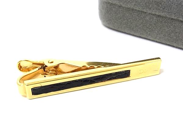 乐天商城 - ChristianDior クリスチャンディオール ヴィンテージ タイクリップ タイピン ビジネス 紳士 メンズ ゴールド系×ブラック系 DL0548