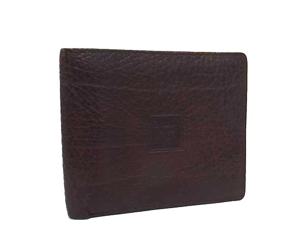 ■美品■ NINA RICCI ニナリッチ レザー 二つ折り 財布 ウォレット 小銭入れ 札入れ カード入れ レディース ブラウン系 DL1665
