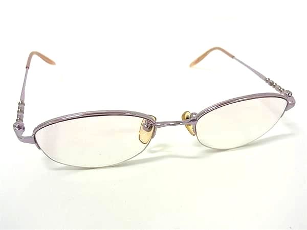 ChristianDior クリスチャンディオール チタン 度入り メガネ めがね 眼鏡 レディース パープル系 DL2924
