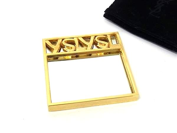 YVESSAINTLAURENT イヴサンローラン ヴィンテージ 手鏡 拡大鏡 コンパクトミラー メイク用品 レディース ゴールド系 DL3084