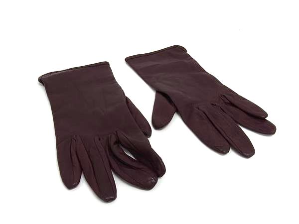 ◆新品◆Chloe ロング革手袋　ダークブラウン ◇新品◇Chloe ロング革手袋 ダークブラウン レザー製ロンググローブ