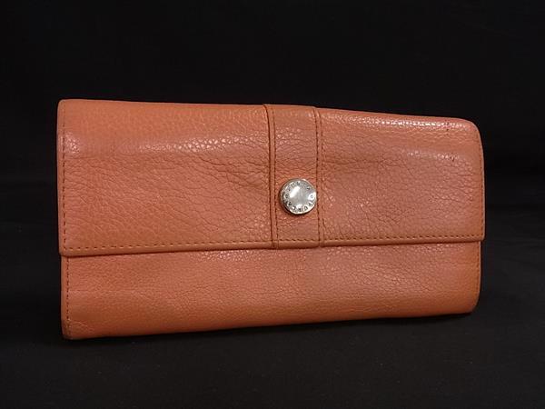 FURLA フルラ レザー 二つ折り 長財布 ウォレット 札入れ 小銭入れ レディース オレンジ系 DK9305