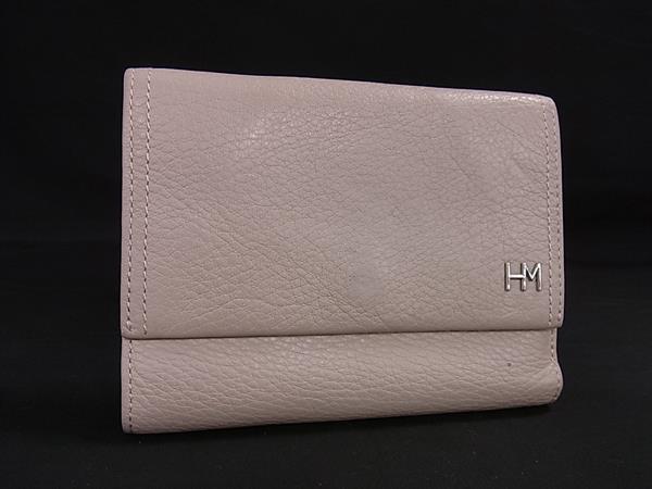 乐天商城 - HANAE MORI ハナエモリ レザー 二つ折り 財布 ウォレット 小銭入れ 札入れ レディース ピンクベージュ系 DK9940