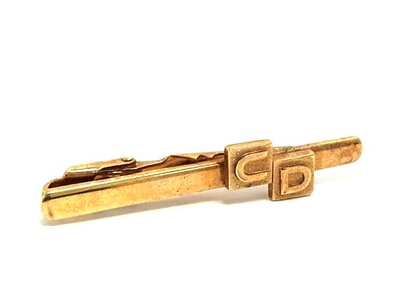 ChristianDior クリスチャンディオール ヴィンテージ ネクタイピン タイクリップ アクセサリー 紳士 メンズ ゴールド系 DL3490